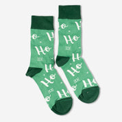 Chaussettes de Noël Vertes "Ho Ho Ho"