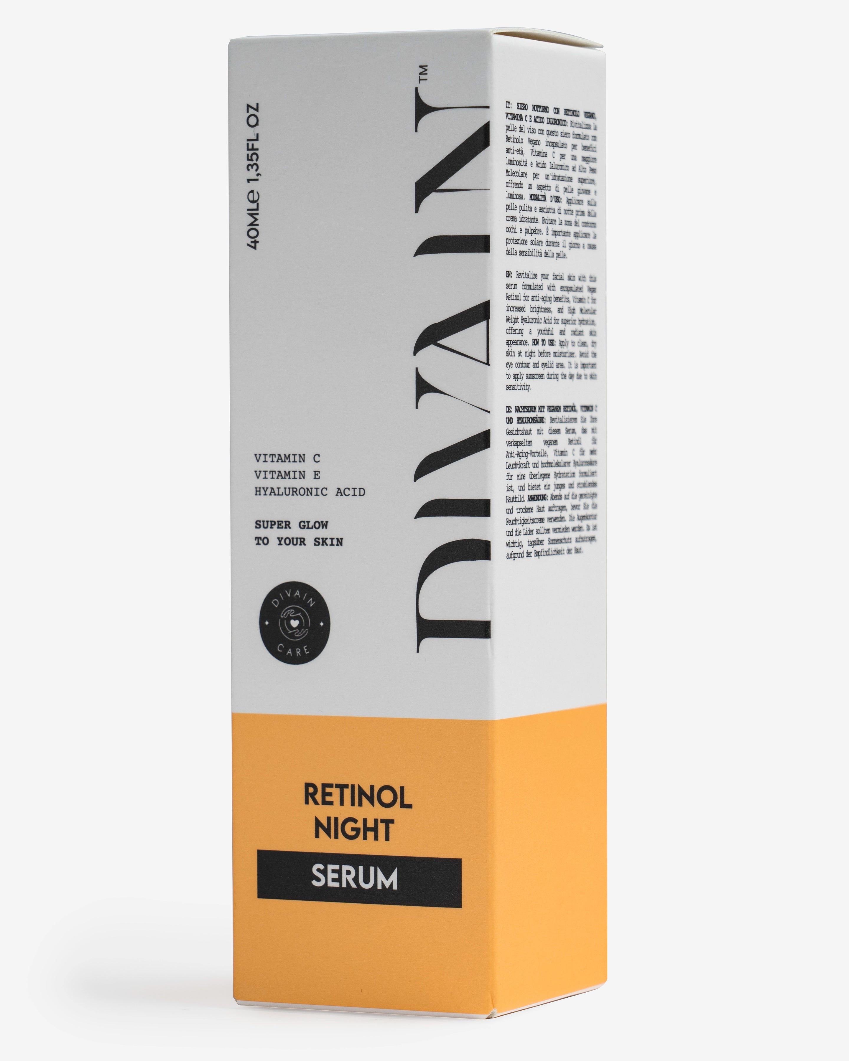 40 millilitres de sérum de nuit divain care en flacon